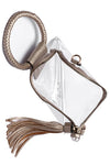 See Thru Transparent Clear Cuff Handle Clutch