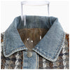 Vintage Modern Wool Patchwork Denim Jacket