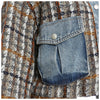 Vintage Modern Wool Patchwork Denim Jacket