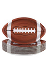 Chestnut Game Day Rugby Shape Disposable Paper Plates