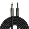Esoulk 3M [10ft] Nylon Fabric Tangle-Free Male To Male 3.5mm Auxiliary Cable Black