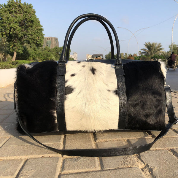 Pony Skin Bags: Medium Cowhide Duffel