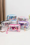 Black LOVE story Zipper Makeup Bag