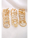 Gold 24Pcs Butterfly Leaf Hollowed Heart Twisted Ring Set