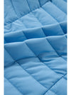 Sky Blue Plush Collared Quilted Zipped Puffer Vest