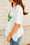 White Tinsel Lucky St Patrick Graphic Tee