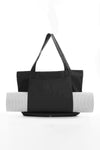 Black Canvas Large Tote Yoga Mat Bag