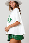 White Tinsel Lucky St Patrick Graphic Tee