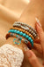 Silvery Boho Butterfly Pendant Beaded Bracelet Set