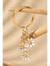 White Cute Daisy Shape Ornament Key Ring