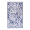 LOOM & LUXE Blue Area Rug 5x8, Washable Rug, Low-Pile, Non-Slip, Non-Shedding, Foldable, Kid & Pet Friendly - Area Rugs for living room, bedroom, kitchen (Blue, 5' x 8')