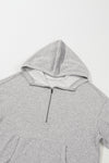 Bonbon Kangaroo Pocket Half Zipper Oversized Hoodie