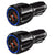 2 Pack 2 Port USB Fast Car Charger Adapter For Devices Black