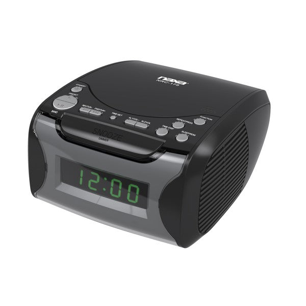 Naxa Dual Alarm Clock Radio w CD Player & USB