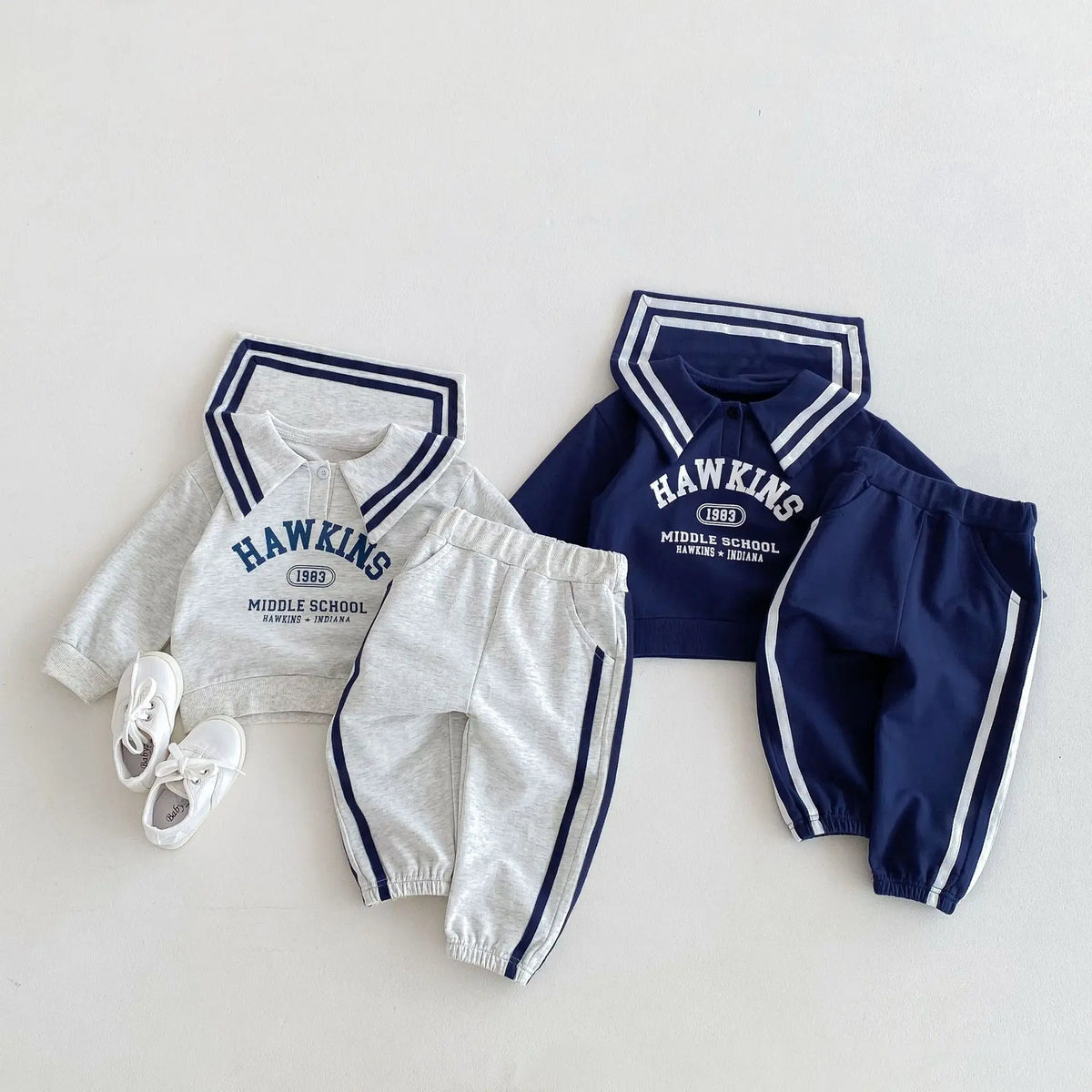 Cocoa Yacht Club Casual Sailor Collar Top + Pants 2pcs