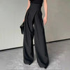 Cocoa Yacht Club Black Design Wide-Leg Pants