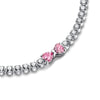 Cocoa Yacht Club 925 Silver Pink Bow Full Diamond Bracelet