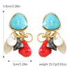 Cocoa Yacht Club Turquoise Shell Tassel Earrings