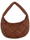 ecostitch Puffy Woven Hobo Shoulder Bag