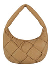 ecostitch Puffy Woven Hobo Shoulder Bag