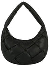 ecostitch Puffy Woven Hobo Shoulder Bag