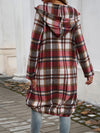 Devine Plaid Zip Up Hooded Coat - Cocoa Yacht Club