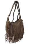 Fringe Hobo Crossbody Bag