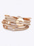 Metallic Double Wrap Leather Bracelet