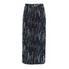 Loose String Abstract Denim Skirt