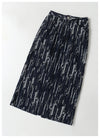 Loose String Abstract Denim Skirt