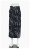 Loose String Abstract Denim Skirt