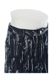 Loose String Abstract Denim Skirt