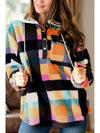 Drawstring Color Block Long Sleeve Hoodie