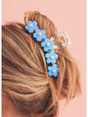 Light Blue Flowers Decor Acrylic Hair Claw