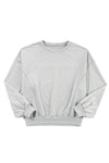 Orchid Petal Exposed Seam Batwing Sleeve Drop Shoulder Sweatshirt