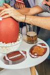 Chestnut Game Day Rugby Shape Disposable Paper Plates