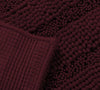 2PC Burgundy Soft Cozy Plush Chenille Bath Mat Set