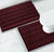 2PC Burgundy Soft Cozy Plush Chenille Bath Mat Set