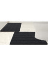 2PC Grey Soft Cozy Plush Chenille Bath Mat Set