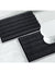 2PC Grey Soft Cozy Plush Chenille Bath Mat Set