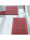 2PC Rose Soft Cozy Plush Chenille Bath Mat Set