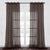 Brown Sheer Window Grommet Curtain Set