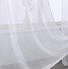 White Sheer Window Grommet Curtain Set