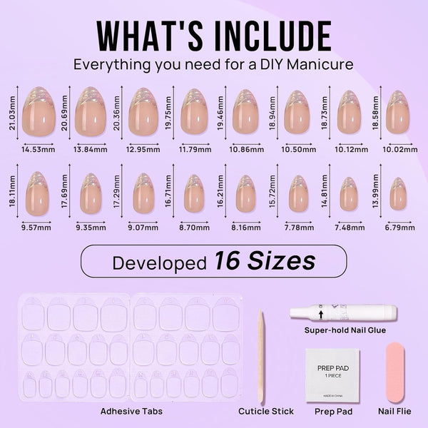 Athena Aurora Almond Nails - Press On Nails