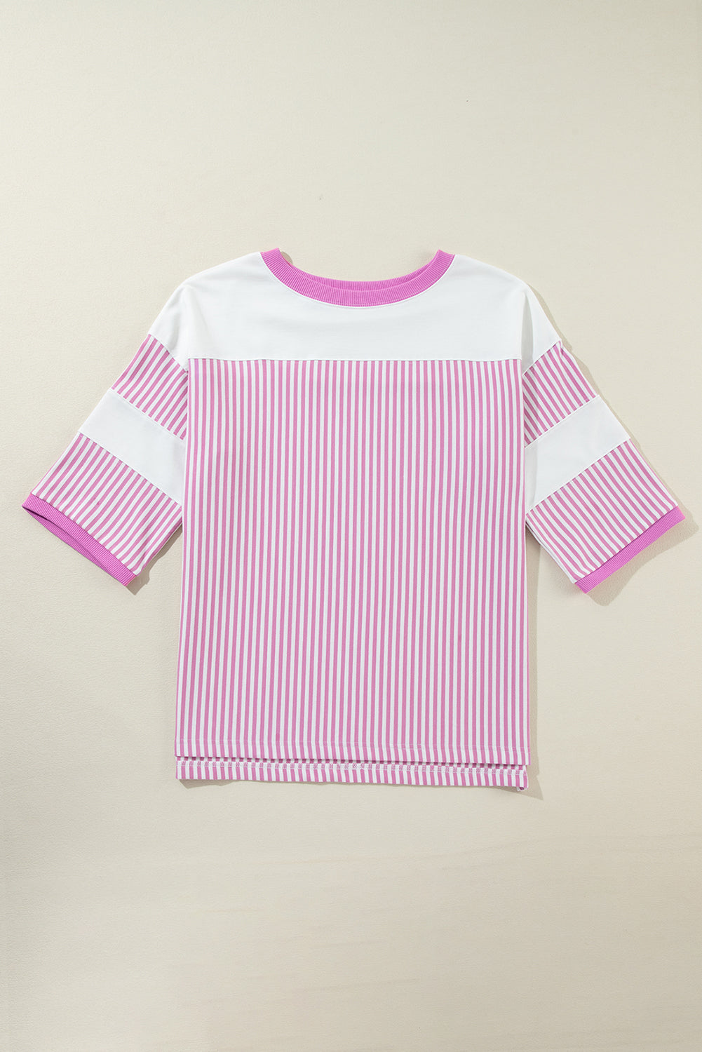 Phalaenopsis Striped Patchwork Oversized Tee