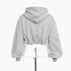 Hooded Hollow Out Faux Two-Piece Sweatshirt