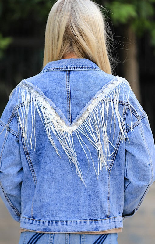 Fringed Denim Jacket
