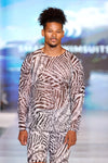 Men's Smart T-shirt without Hood SPF35 protection Fake ZEBRA