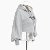 Hooded Hollow Out Faux Two-Piece Sweatshirt