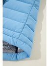 Sky Blue Plush Collared Quilted Zipped Puffer Vest